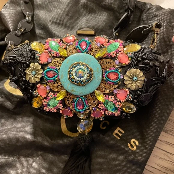 Mary Frances Leather and Beaded Bag - Picture 2 of 10